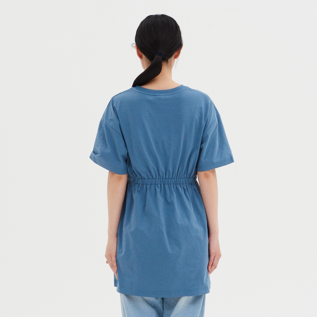 LADIES　ウエストマーク　チュニックTシャツ トップス