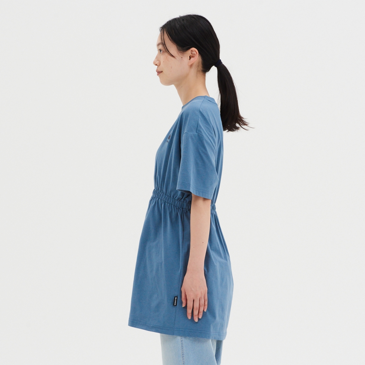 LADIES　ウエストマーク　チュニックTシャツ トップス