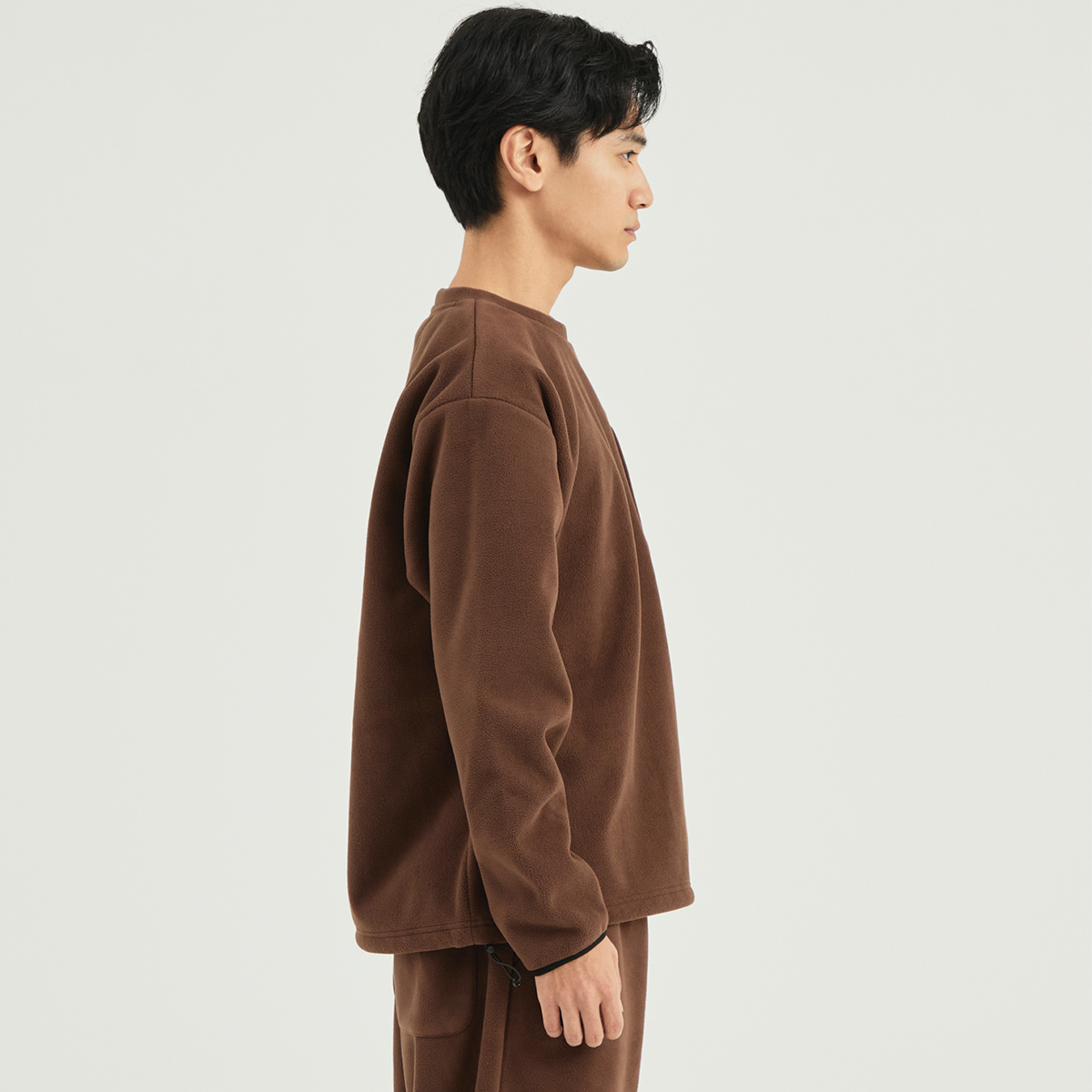 防風フリースプルオーバー トップス