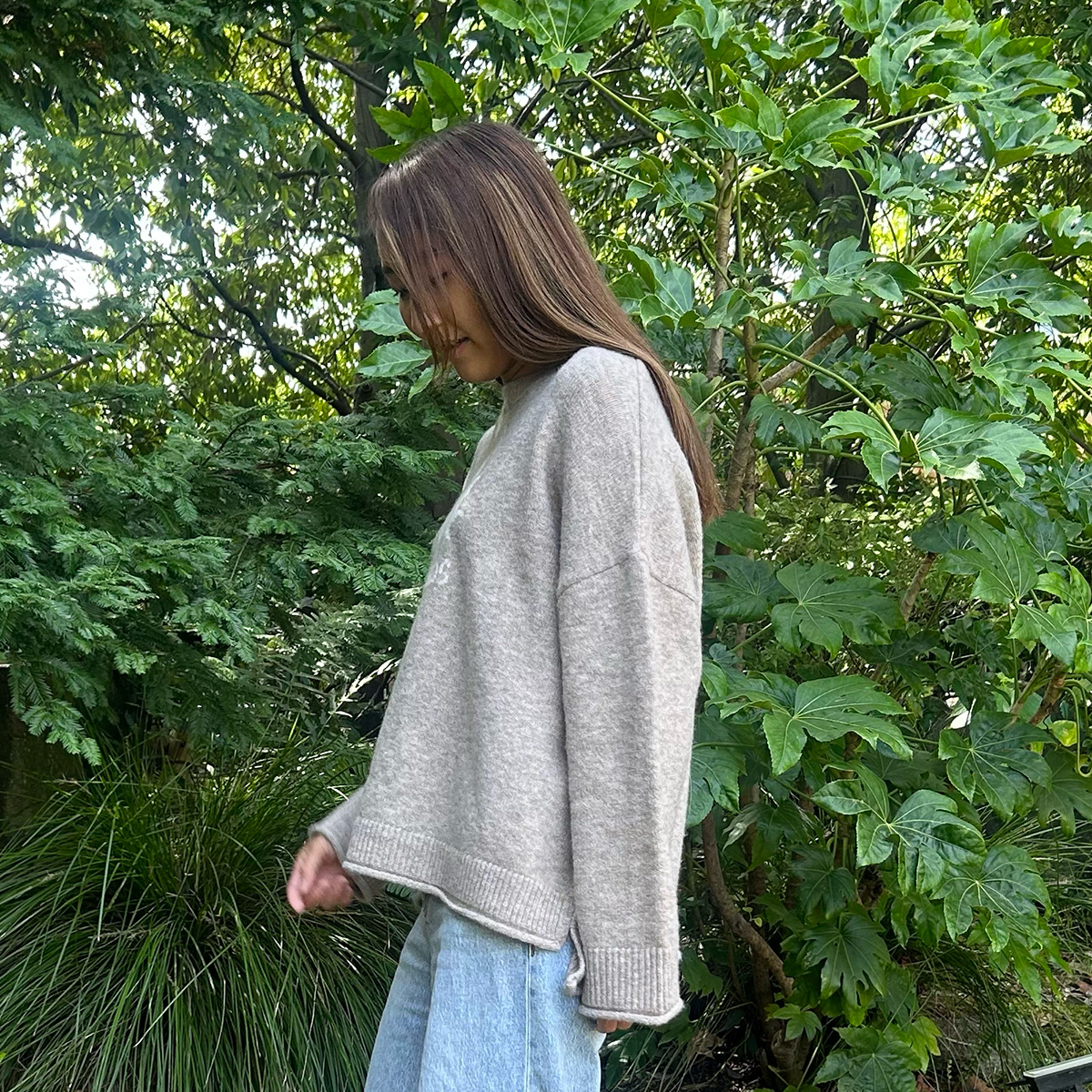 メープルリーフインターシャセーター　LADIES トップス