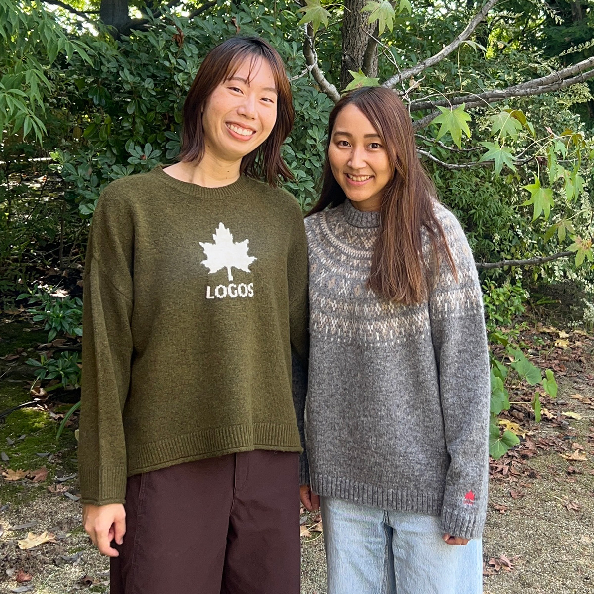メープルリーフインターシャセーター　LADIES トップス