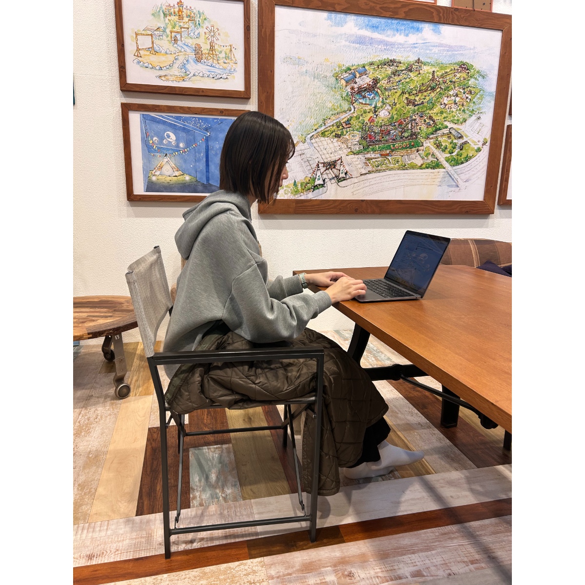 ラップアラウンドロングスカート　LADIES ボトムス