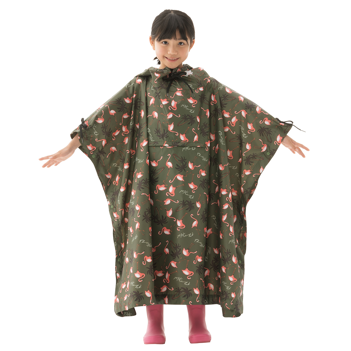 LOGOS Memories Rain Poncho for KIDS（Flamingo Hotel） 個人レインウエア