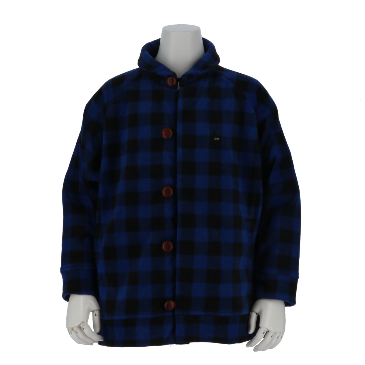 KIDS ブロックチェックフリースカーデ トップス