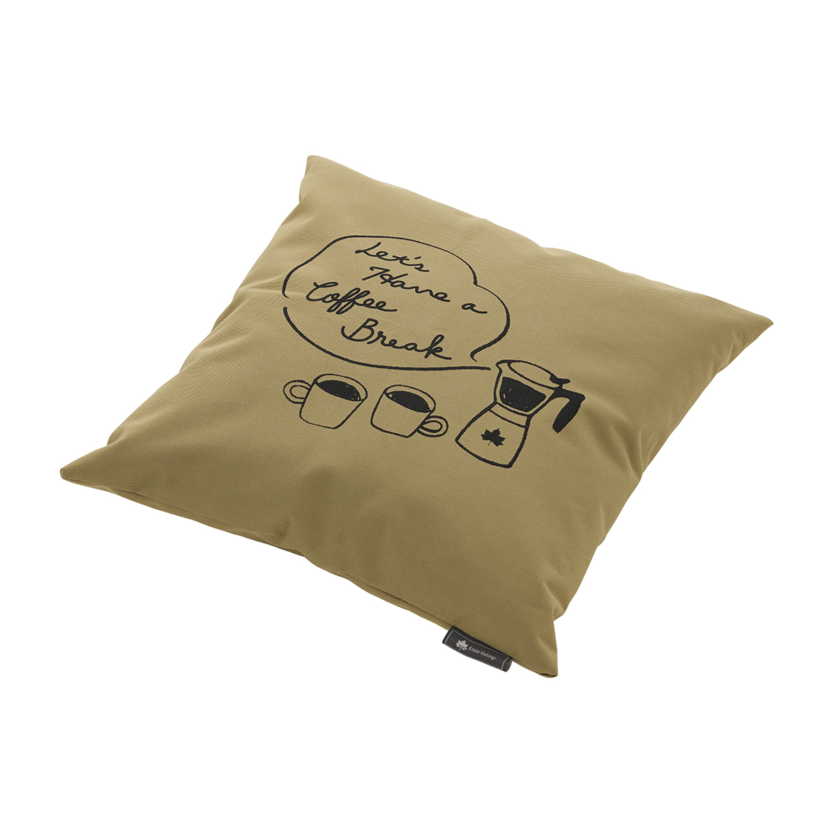 LOGOS Tシャツコラボ クッションカバー プラス COFFEE（杢グレー） 家具