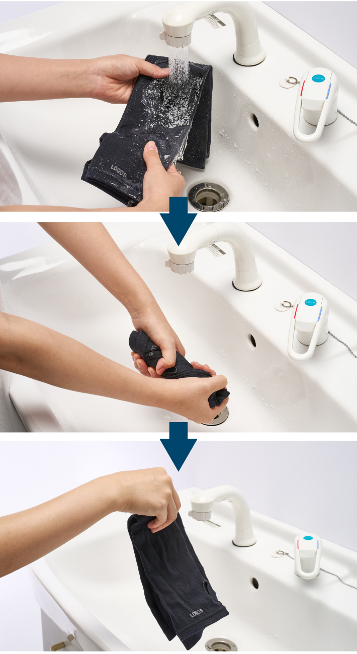 簡単３ステップ！何度でもひんやり効果