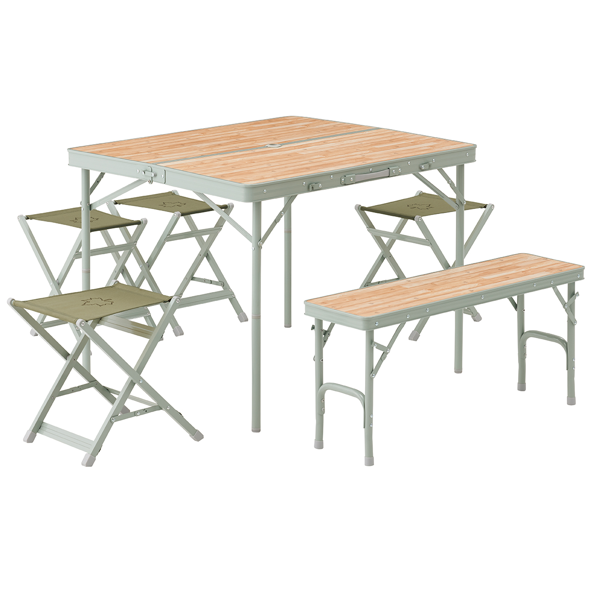 グランベーシック エアマジックトンネル ベンチテーブルセット６ テント