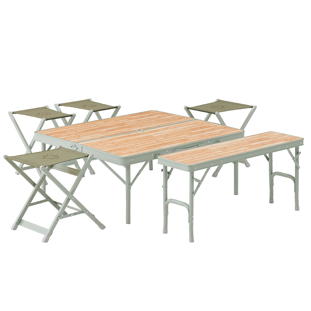 グランベーシック エアマジックトンネル ベンチテーブルセット６ テント