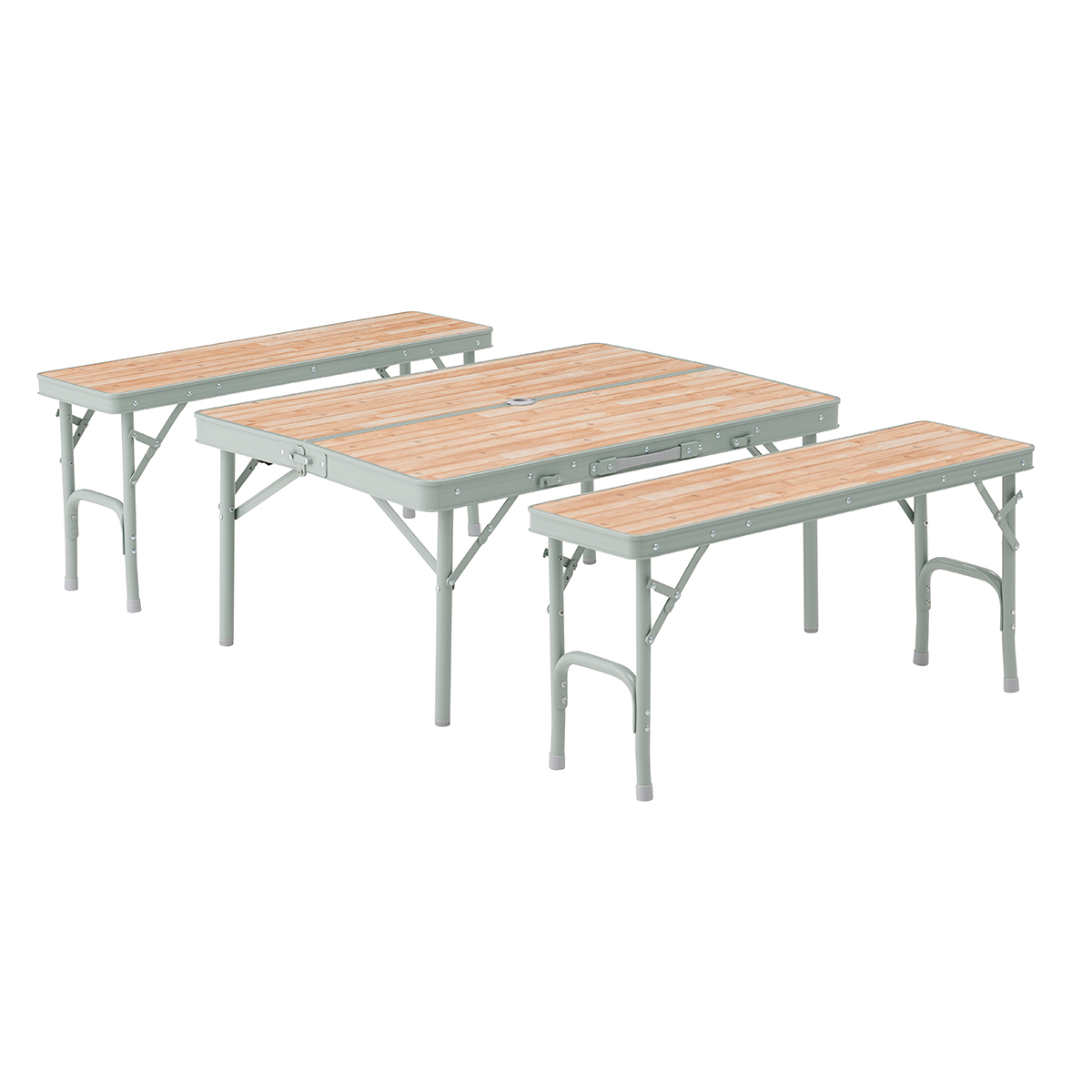 Tradcanvasドゥーブル ベンチテーブルセット４ テント