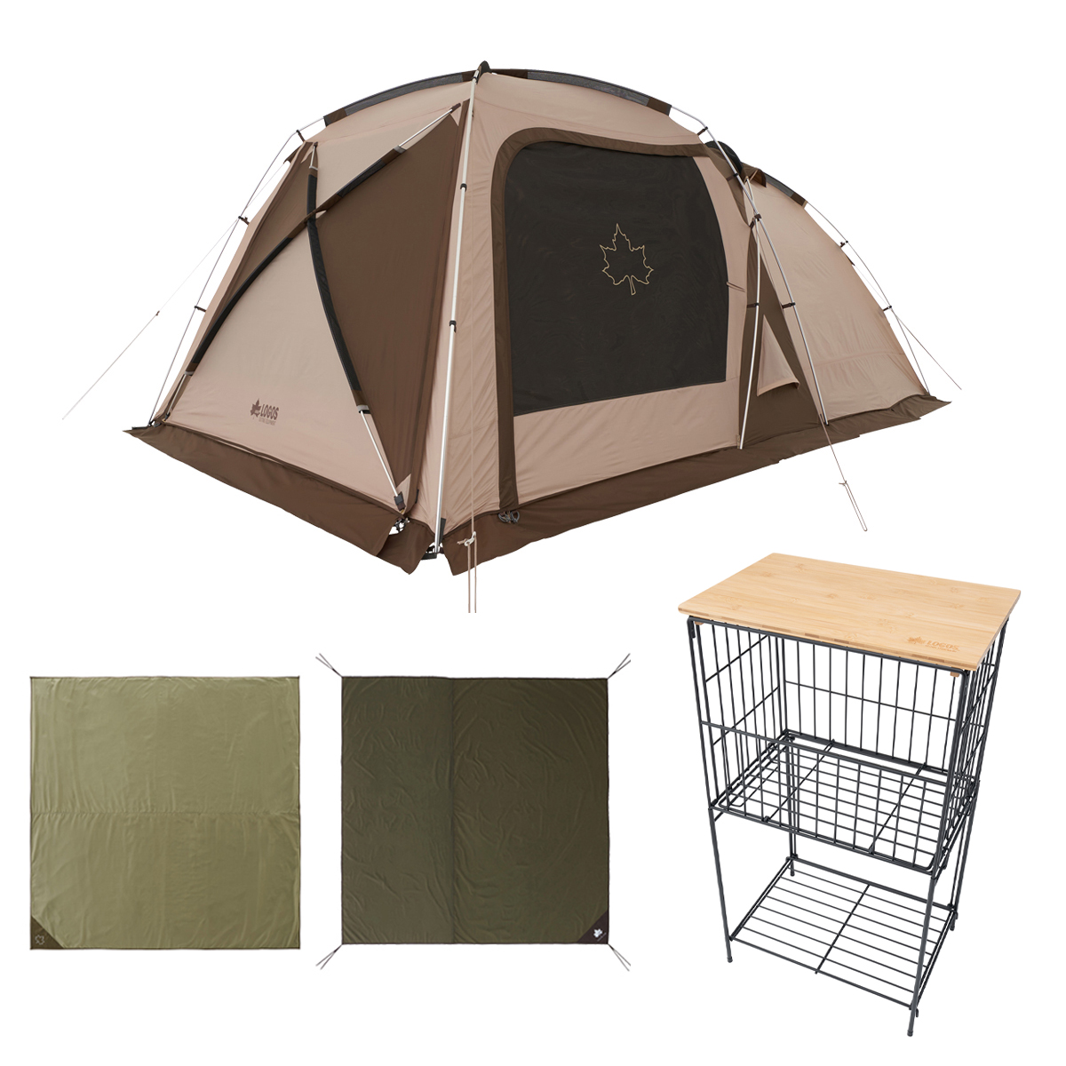 Tradcanvasドゥーブル ラックセット テント