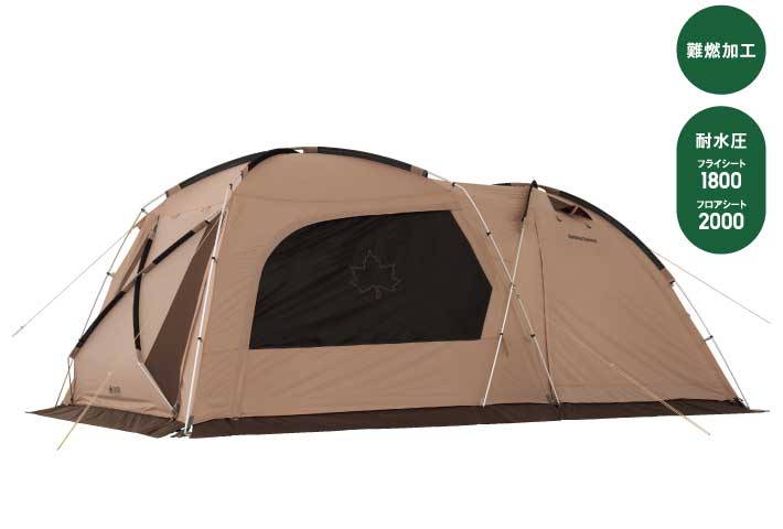 寝室に大型窓で爽やか度UP！4人が快適にすごせる2ルームテント