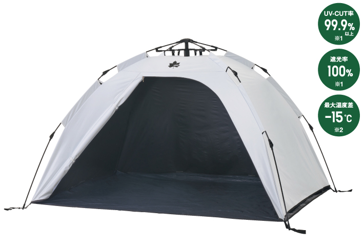 組立て＆撤収約15秒！ 片手でセットできる遮熱サンシェード