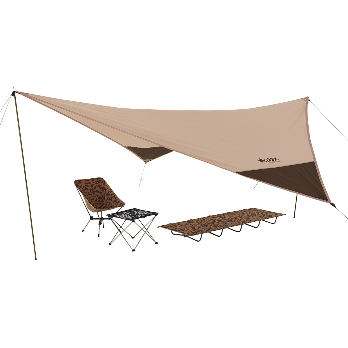 Tradcanvas エアマジックリビングライフテントM&タープセット テント