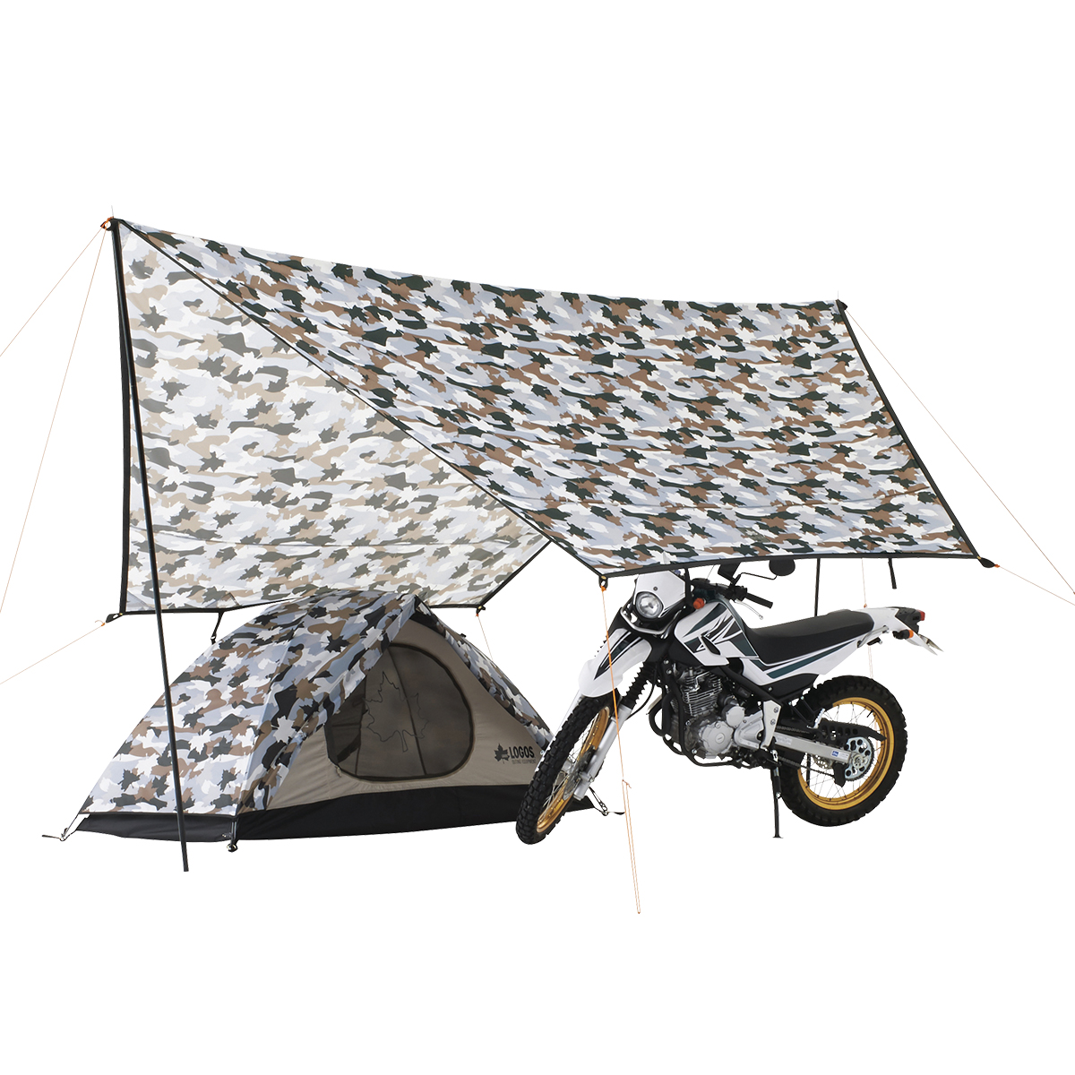 ツーリングタープ（カモフラ） 日/火/風除け