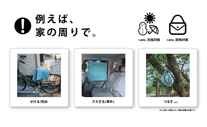 家の周りでの使用例