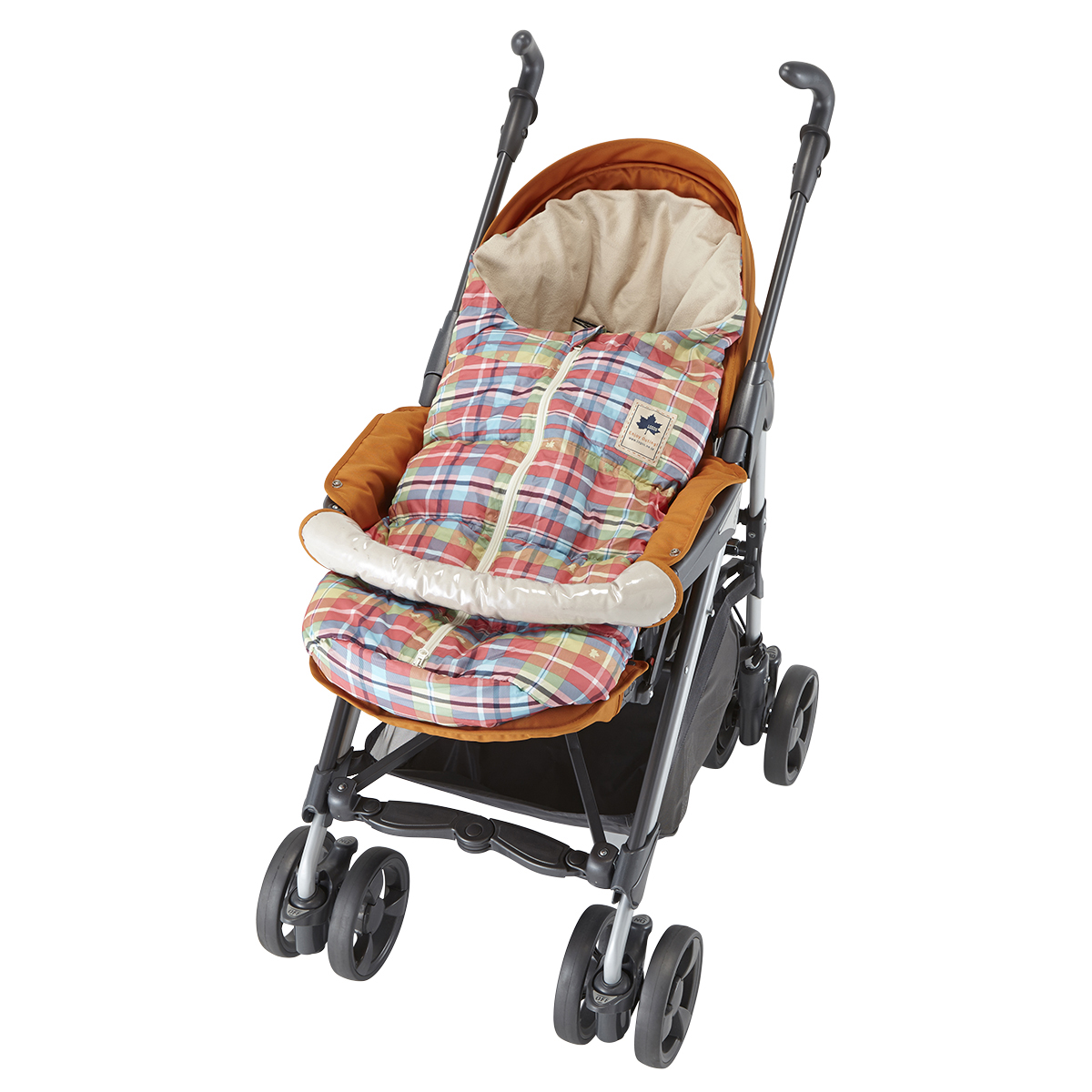 ニュー丸洗いベビーカーシュラフ（チェック） 寝具