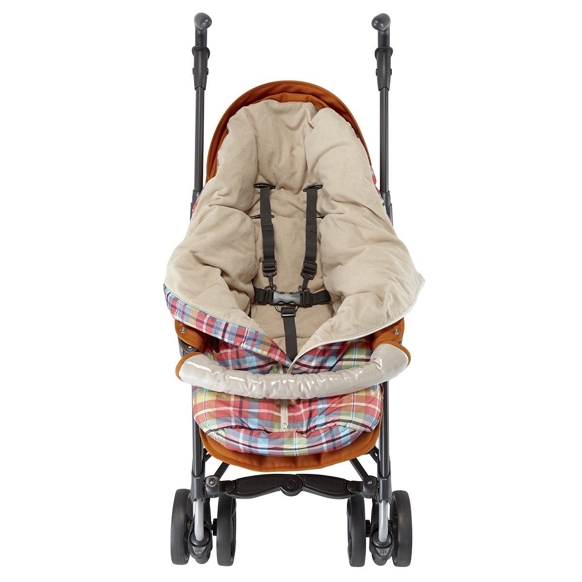 ニュー丸洗いベビーカーシュラフ（チェック） 寝具