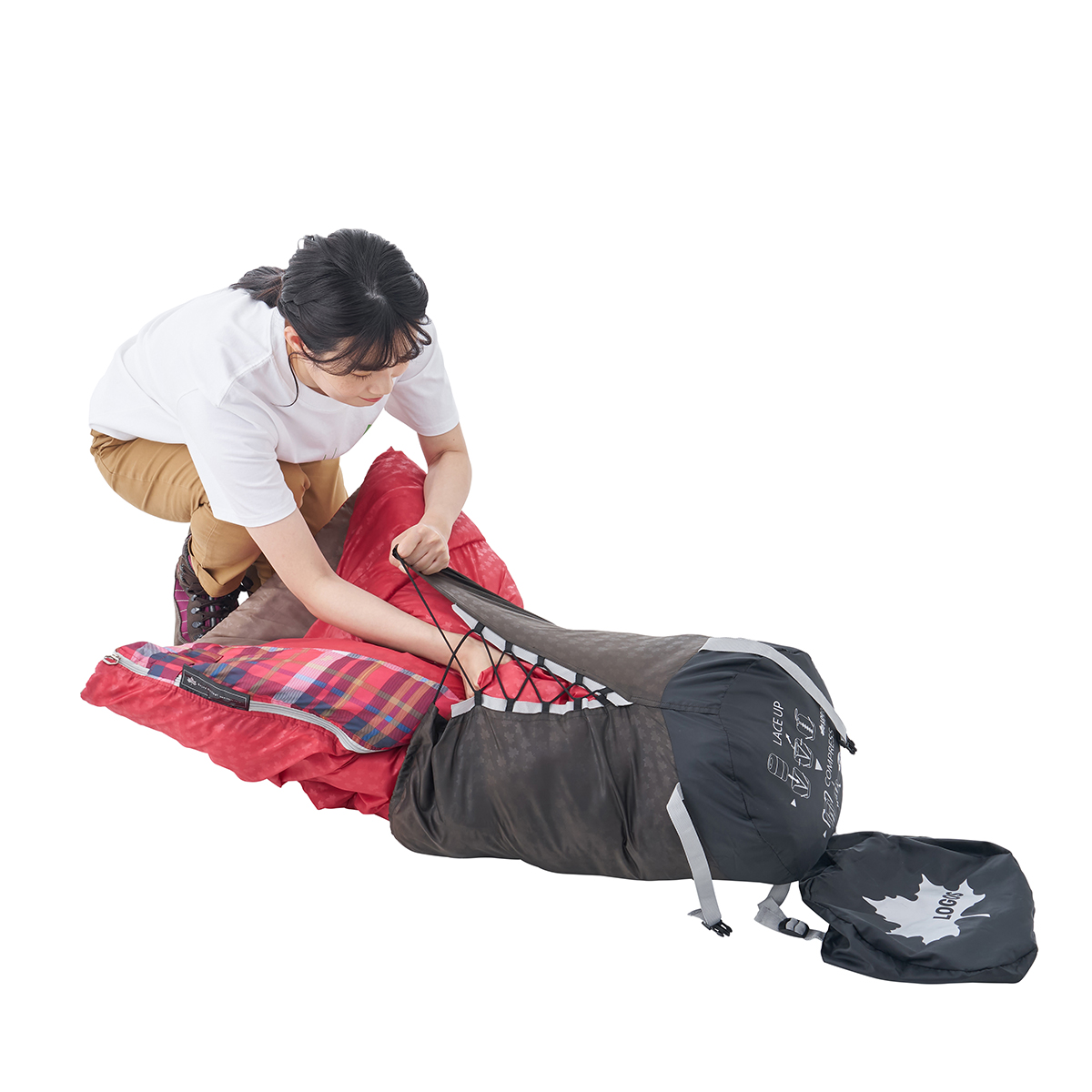 楽らく！つめこみシュラフバッグ M（0～6℃用）  寝具