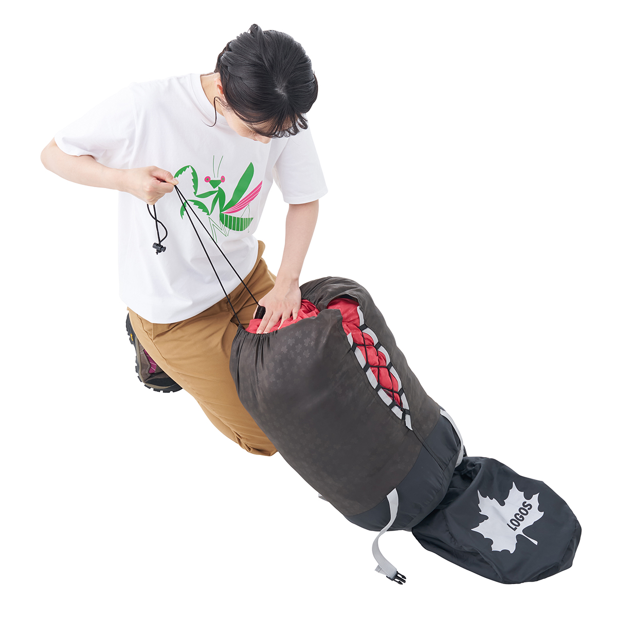 楽らく！つめこみシュラフバッグ L（-6～0℃用）  寝具