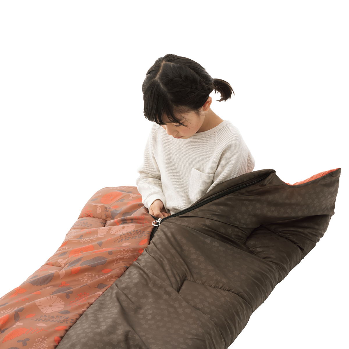丸洗いデザインセンタージップKIDS・-2（プランツ） 寝具