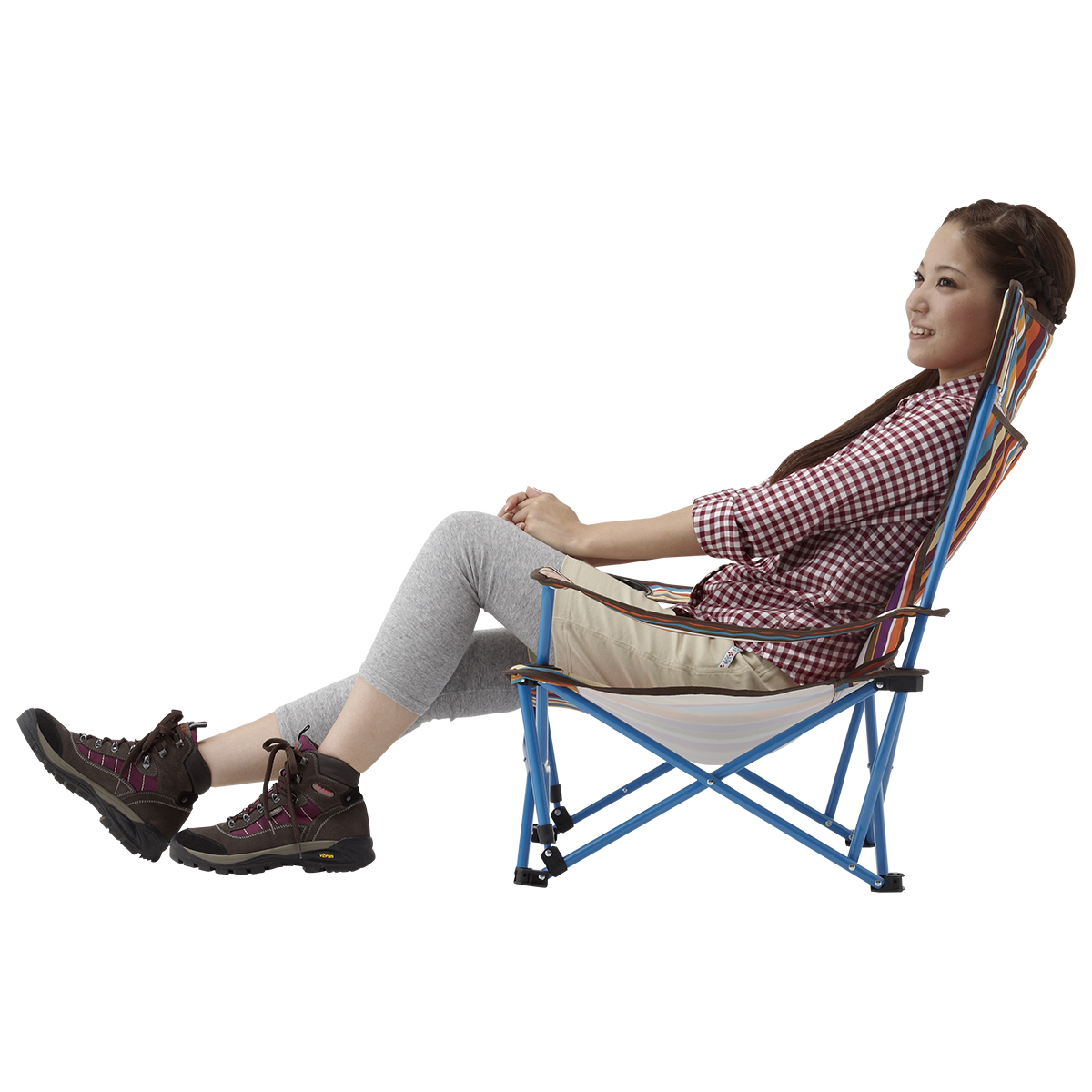 ヒーリングチェア プラス オレンジストライプ ギア 家具 椅子 ベンチ 製品情報 ロゴスショップ公式オンライン