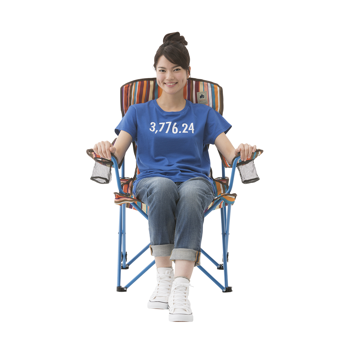 リクライナーチェア（オレンジストライプ） 家具