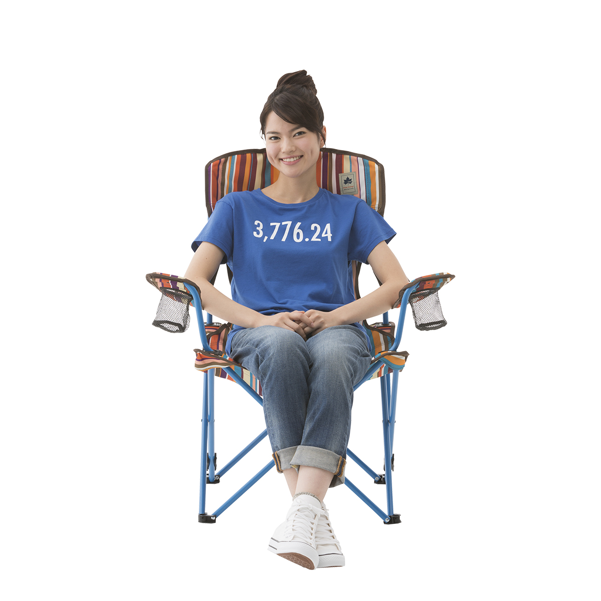 リクライナーチェア（オレンジストライプ） 家具