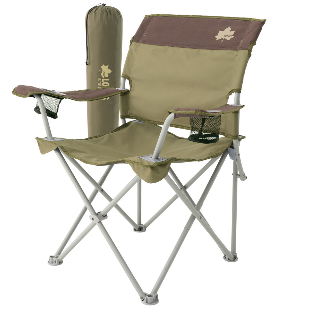 LOGOS Life バックサポートチェア（ブラウン） 家具