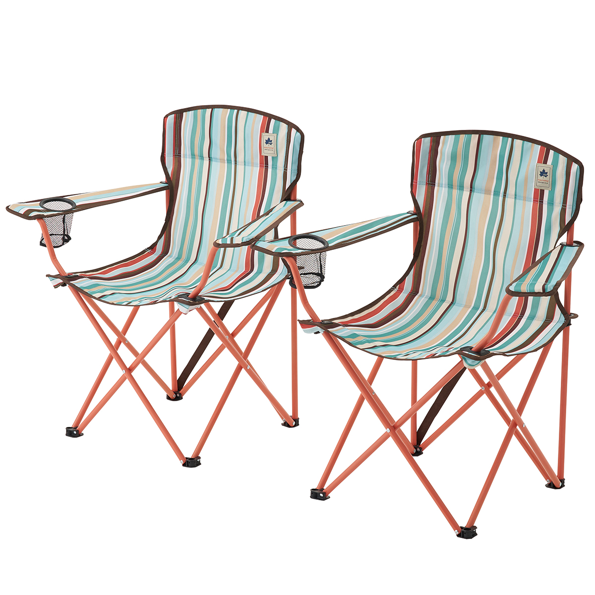 neos アームチェア2脚セット（ブルーストライプ） 家具