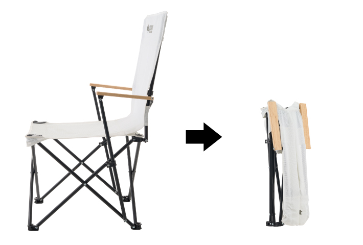 ハイバックシートなのにコンパクト収納