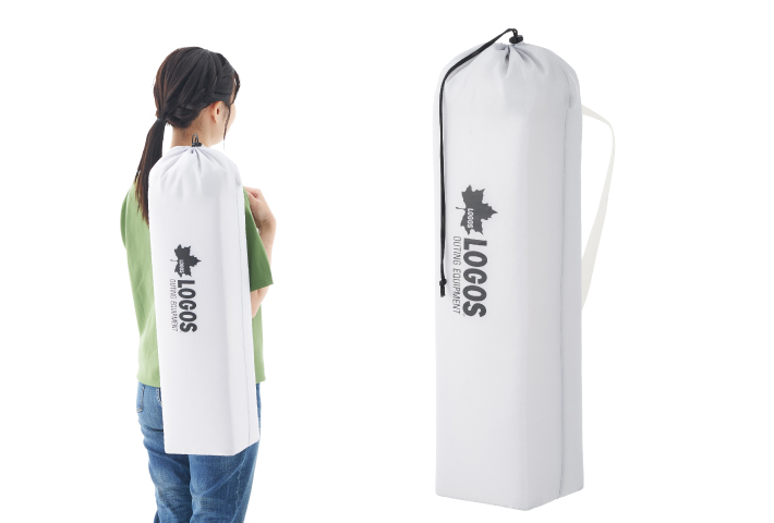 持ち運びに便利な収納袋付き