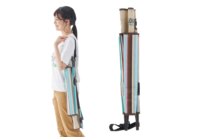 軽量＆折りたたみ収納で持ち運びラクラク