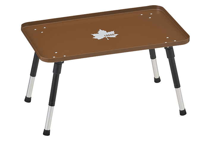 Equipped with an adjuster to freely adjust the height! Tray type table that can be stacked