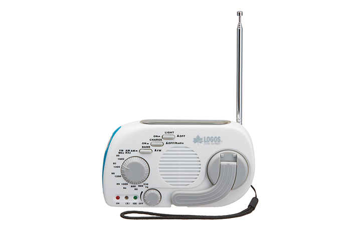 緊急時の必需品! ライト、ラジオ(AM・FM)、スマホ充電機能がこの1台に!