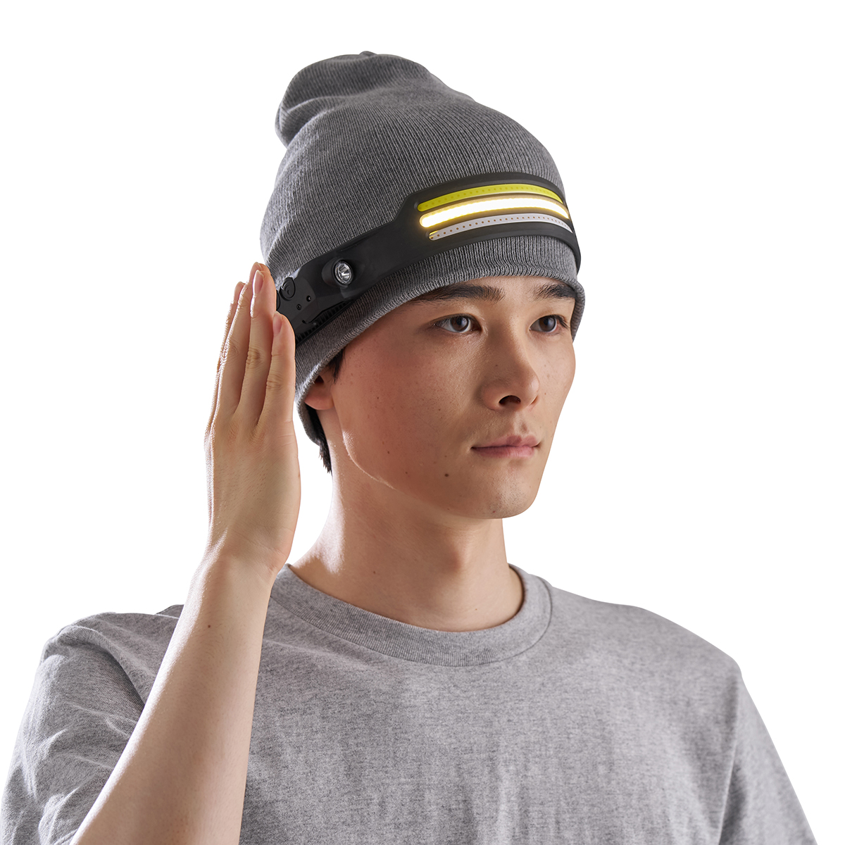 野電 ノンタッチヘッドバンドライト・USB 野電