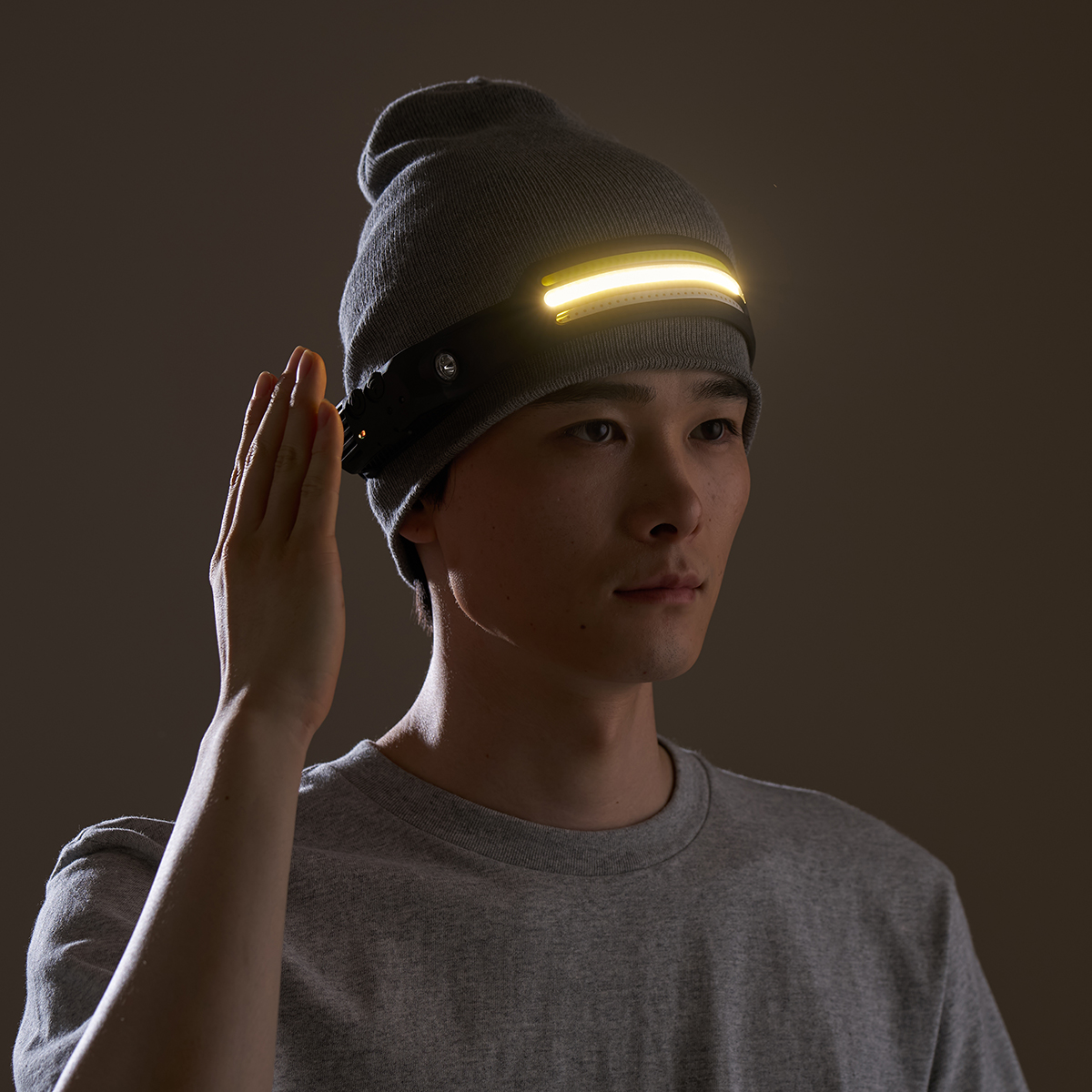 野電 ノンタッチヘッドバンドライト・USB 野電