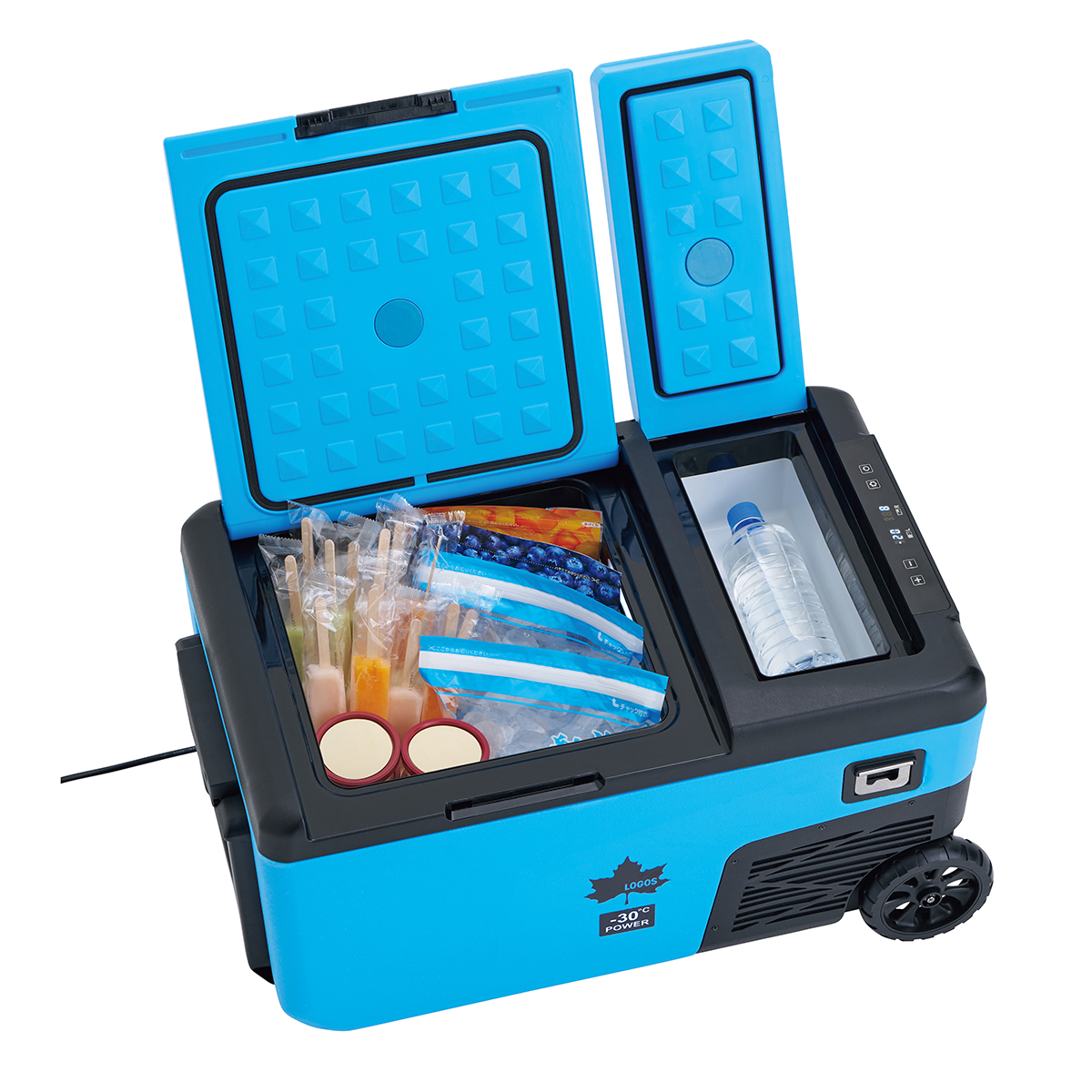 （野電）エレキャン・凍結冷凍冷蔵庫 25-BF（-30℃/20℃ 2ドア ホイール） 野電