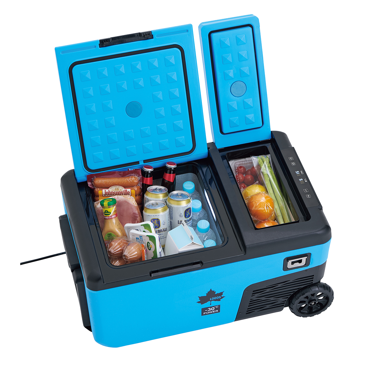 （野電）エレキャン・凍結冷凍冷蔵庫 25-BF（-30℃/20℃ 2ドア ホイール） 野電