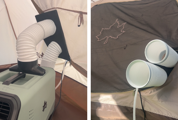 隙間を軽減するダクトカバーが付属