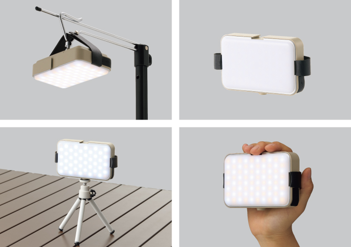 吊り・置き・三脚・手持ち、シーンに合わせて使える