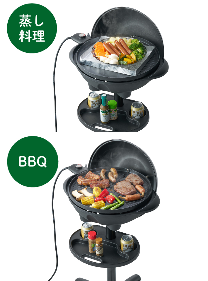 蒸し料理もできる上蓋付き