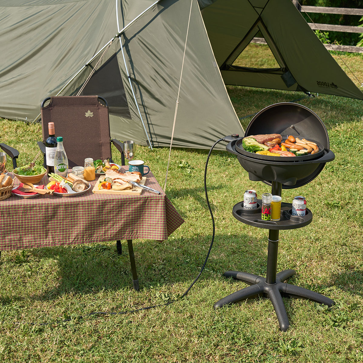 （野電）エレキャン・ファミリーエレグリル グリル・たき火・キャンドル