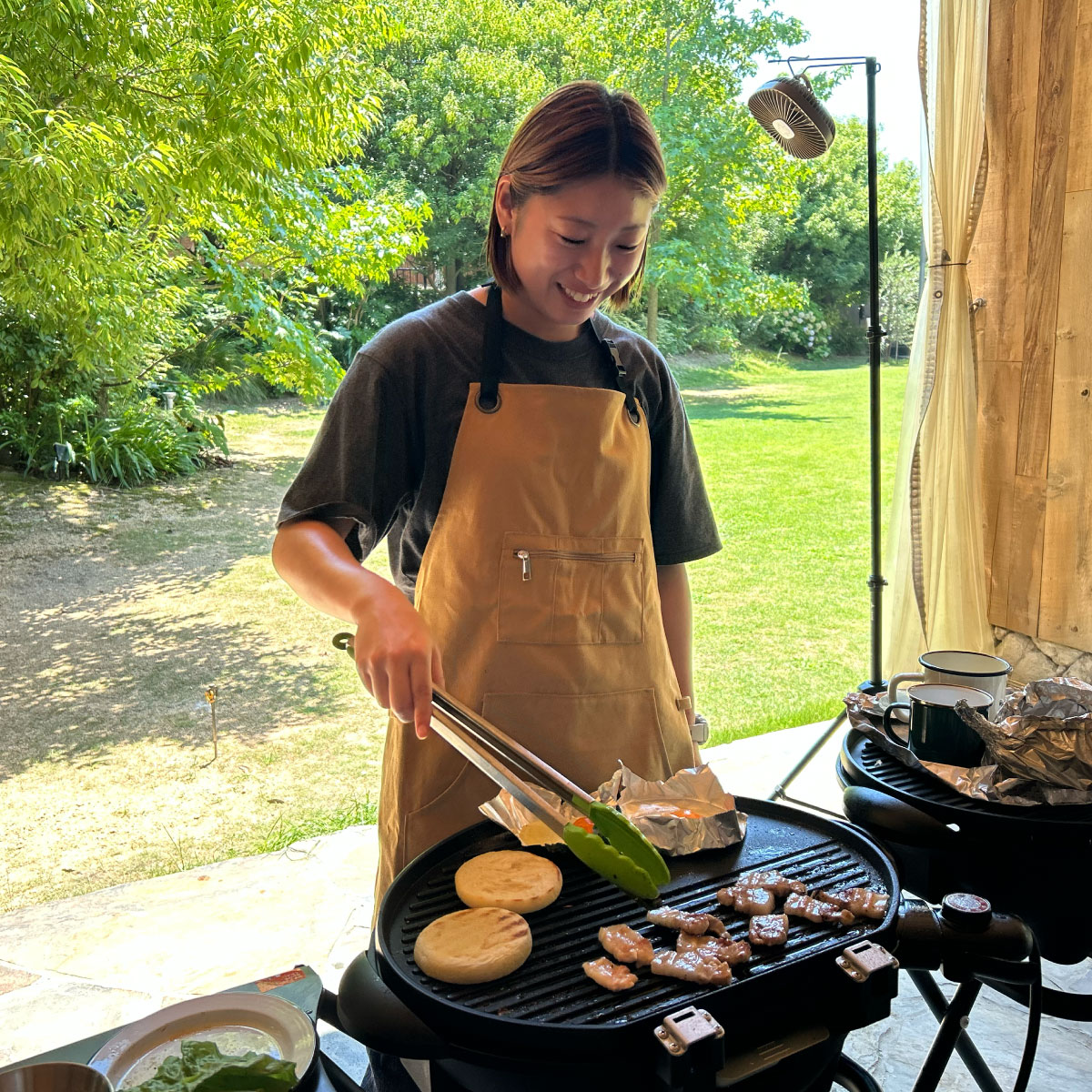 （野電）エレキャン・ファミリーエレグリル グリル・たき火・キャンドル