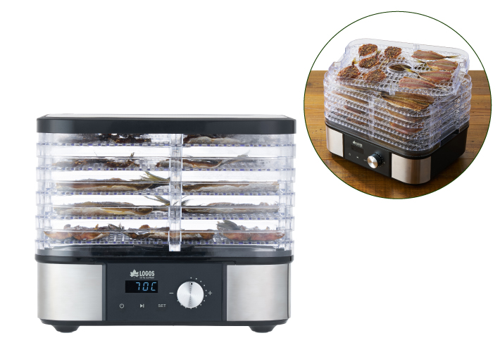 大容量！5段トレーで１度にたくさんの食材を調理可能