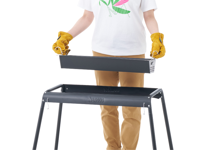 火床だけを持ち運べるからお掃除が楽々