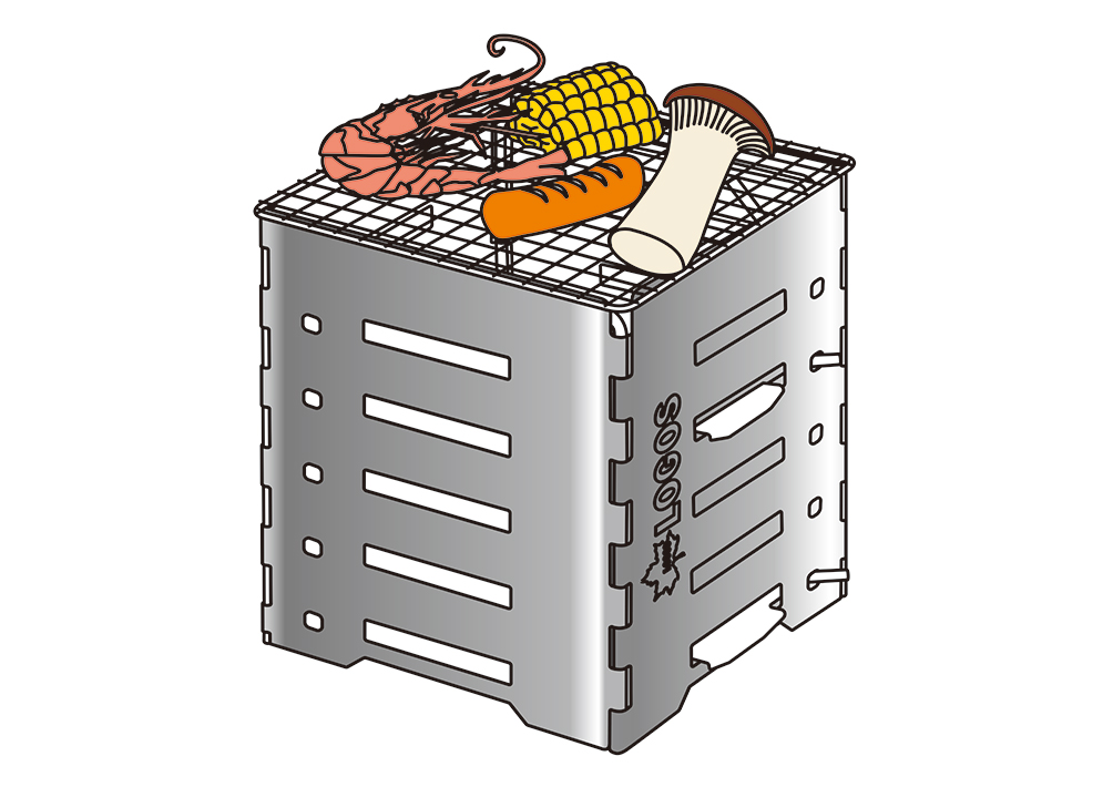 別売りの焼網使用でBBQも楽しめる