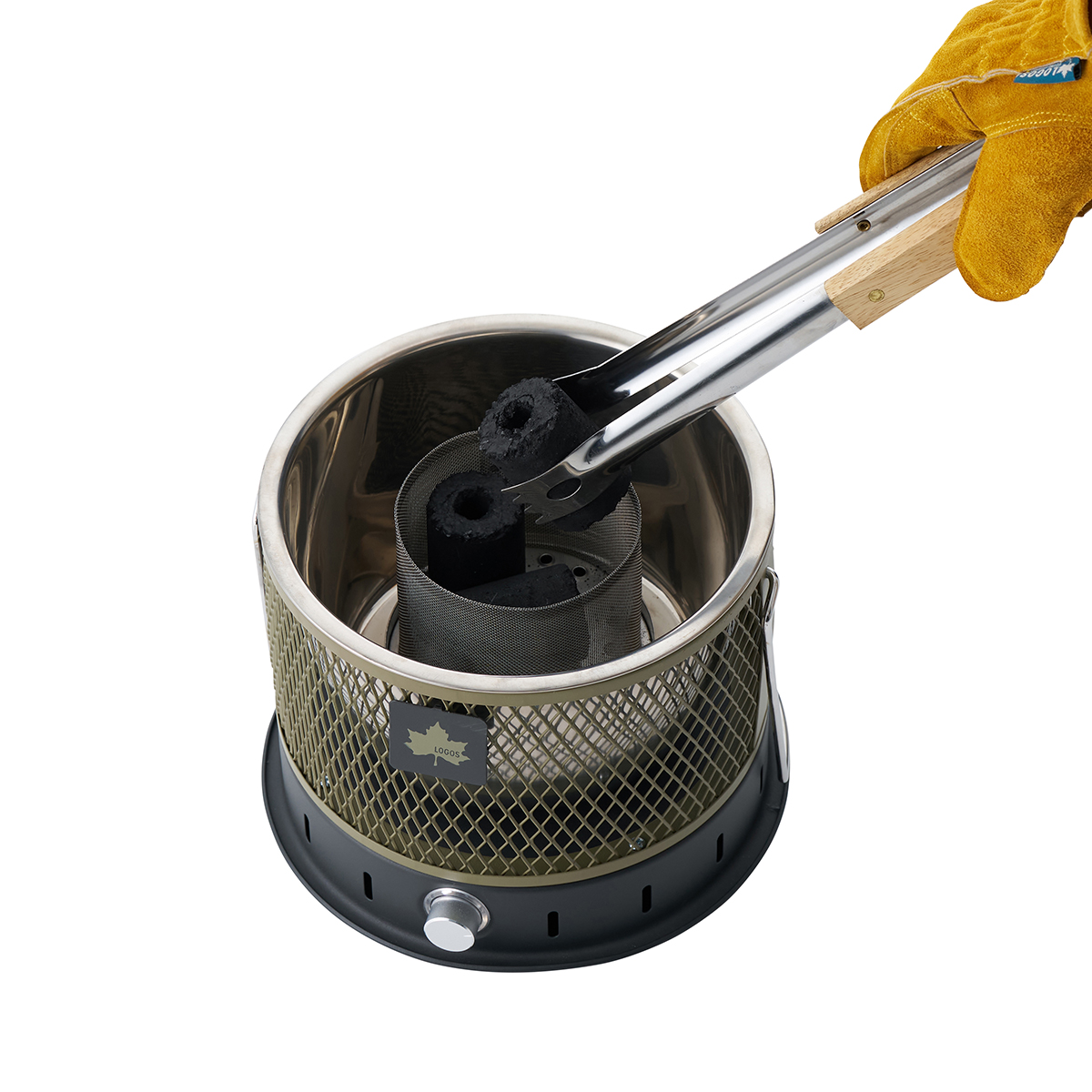 【1月下旬発売開始予定】LOGOS 無煙 メシ暖房グリル（ファンの力で火力抜群） グリル・たき火・キャンドル