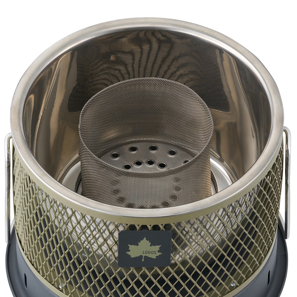 【1月下旬発売開始予定】LOGOS 無煙 メシ暖房グリル（ファンの力で火力抜群） グリル・たき火・キャンドル