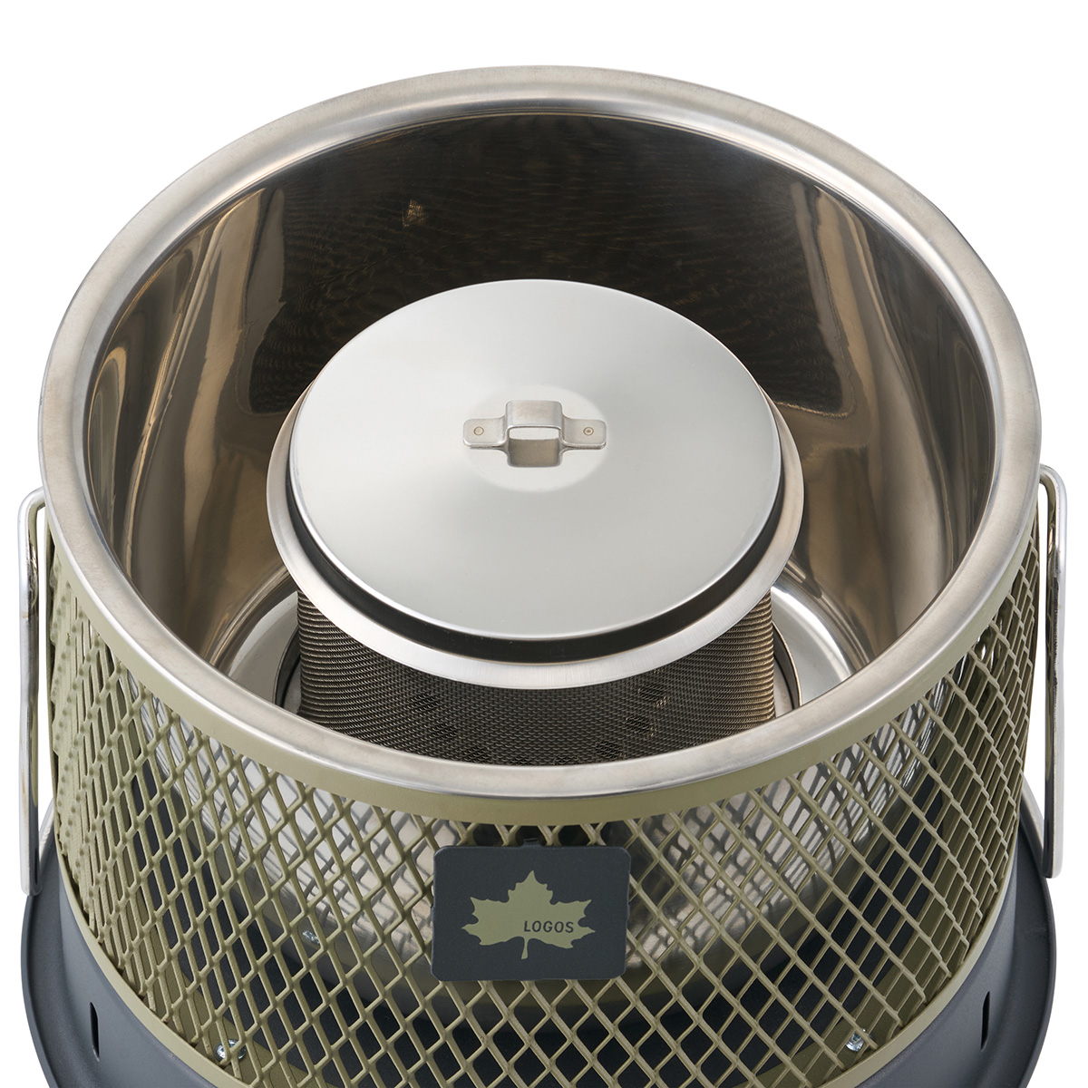 【1月下旬発売開始予定】LOGOS 無煙 メシ暖房グリル（ファンの力で火力抜群） グリル・たき火・キャンドル