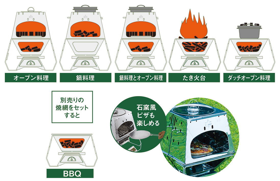 LOGOS THE KAMADO EMiwa|ギア|グリル・たき火・キャンドル|ピラミッド